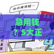 急用钱？5大正规平台快速借款指南，低息贷款这样选！