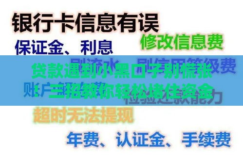 贷款遇到小黑口子别慌张！三招教你轻松堵住资金漏洞