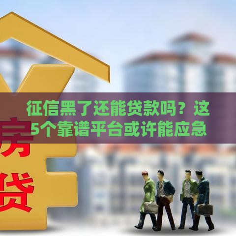 征信黑了还能贷款吗？这5个靠谱平台或许能应急！