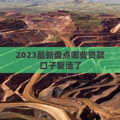 2023最新盘点哪些贷款口子复活了