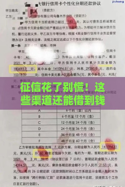 征信花了别慌！这些渠道还能借到钱（附论坛真实经验分享）