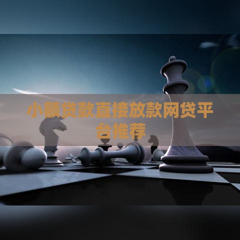 小额贷款直接放款网贷平台推荐