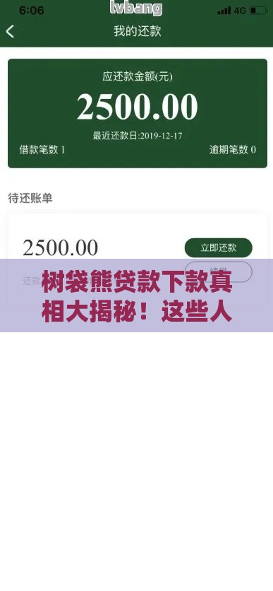 树袋熊贷款下款真相大揭秘！这些人真的拿到钱了？（附底层逻辑分析）