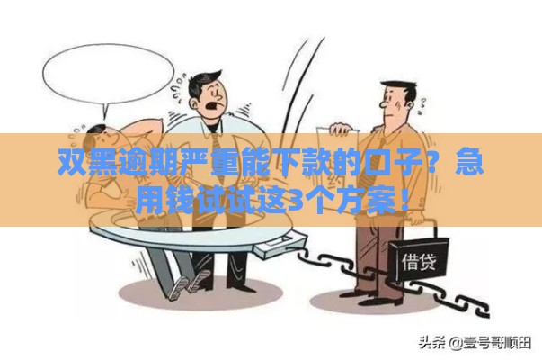 双黑逾期严重能下款的口子？急用钱试试这3个方案！