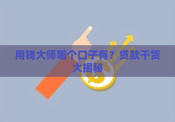 用钱大师哪个口子有？贷款干货大揭秘