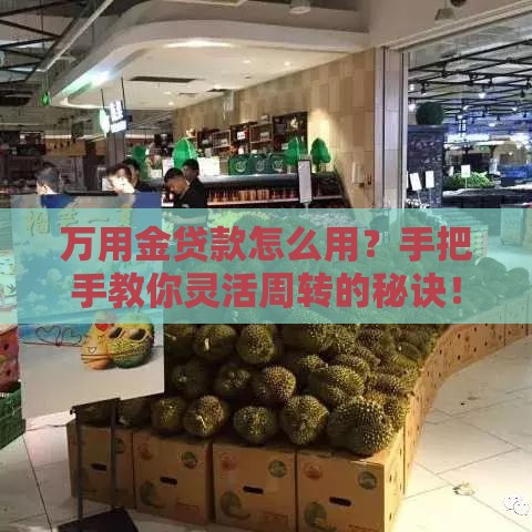 万用金贷款怎么用？手把手教你灵活周转的秘诀！