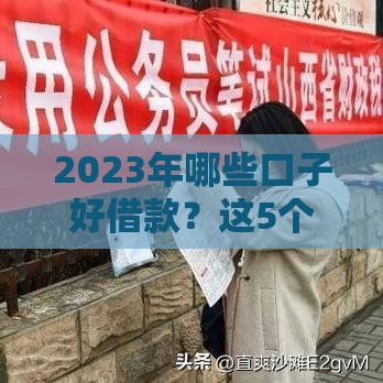 2023年哪些口子好借款？这5个平台下款快、利息低