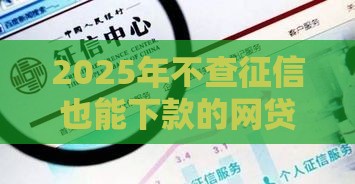 2025年不查征信也能下款的网贷推荐，这几款门槛低到没朋友！