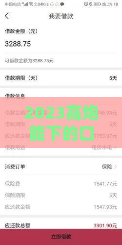 2023高炮能下的口子有哪些？这些渠道还能秒下款