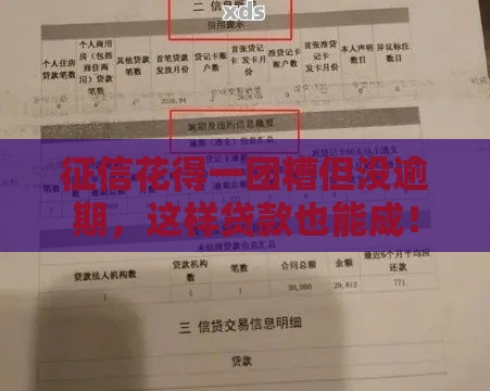 征信花得一团糟但没逾期，这样贷款也能成！