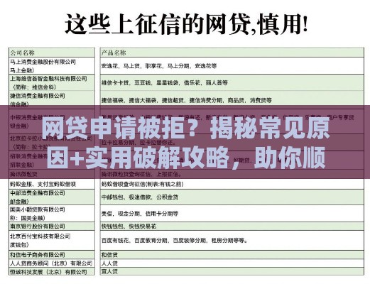 网贷申请被拒？揭秘常见原因+实用破解攻略，助你顺利下款！