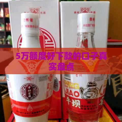 5万额度好下款的口子真实盘点