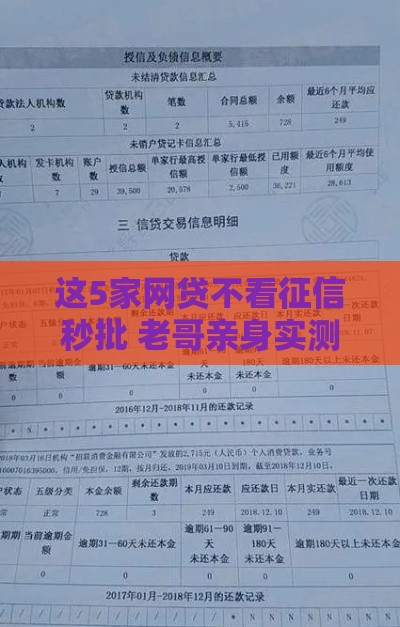 这5家网贷不看征信秒批 老哥亲身实测