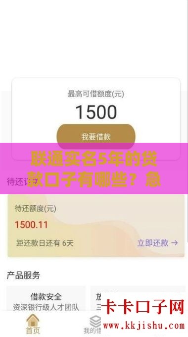 联通实名5年的贷款口子有哪些？急用钱必看这3个正规渠道！