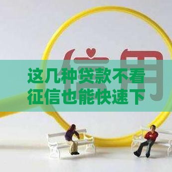 这几种贷款不看征信也能快速下款？