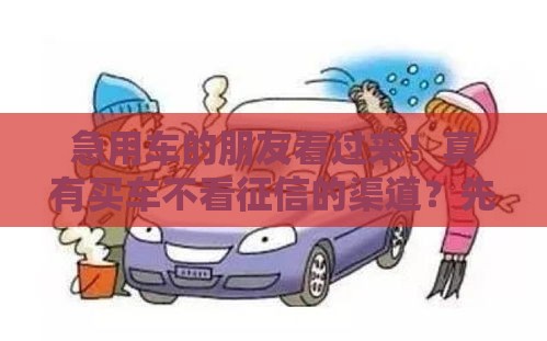 急用车的朋友看过来！真有买车不看征信的渠道？先看完避坑指南