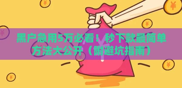 黑户急用5万必看！秒下款最简单方法大公开（附避坑指南）