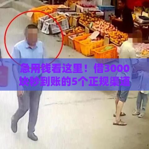 急用钱看这里！借3000块秒到账的5个正规渠道