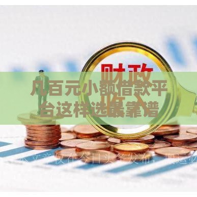 几百元小额借款平台这样选最靠谱