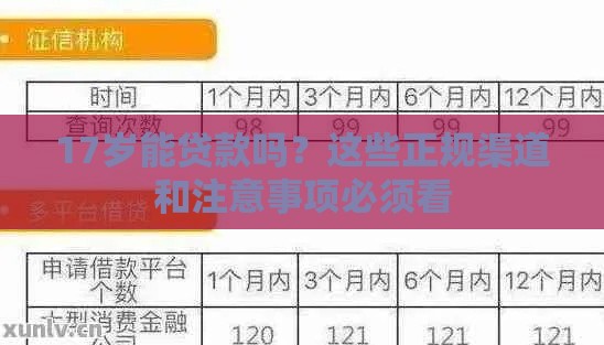 17岁能贷款吗？这些正规渠道和注意事项必须看