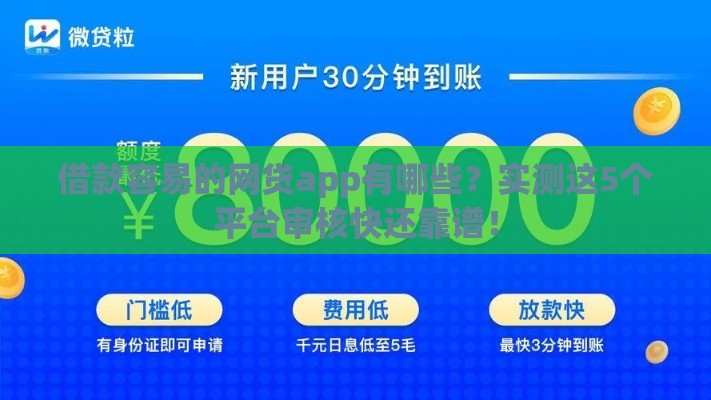 借款容易的网贷app有哪些？实测这5个平台审核快还靠谱！