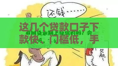这几个贷款口子下款快、门槛低，手把手教你选