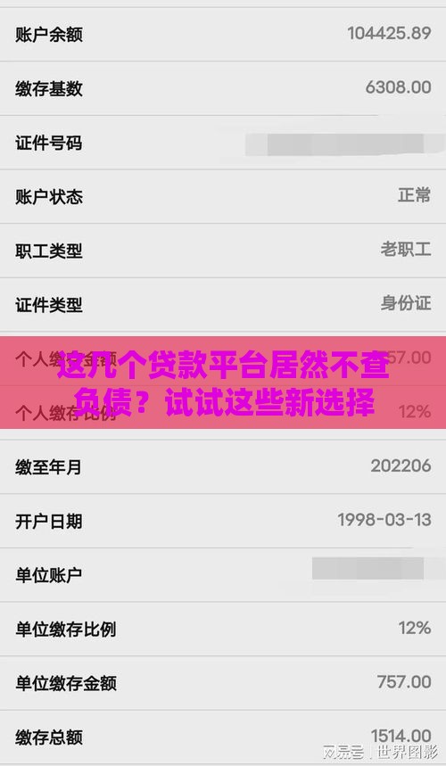 这几个贷款平台居然不查负债？试试这些新选择