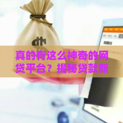 真的有这么神奇的网贷平台？揭秘贷款新选择，这些细节要注意！