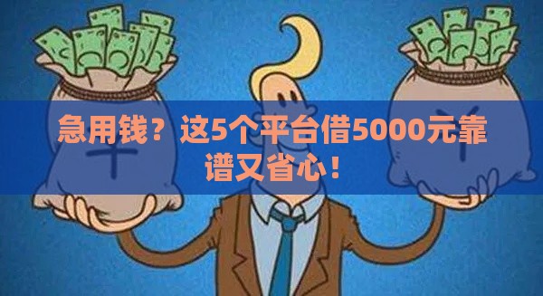 急用钱？这5个平台借5000元靠谱又省心！