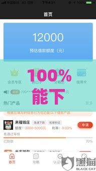 100%能下款的平台？这几个方法让你借钱不愁！