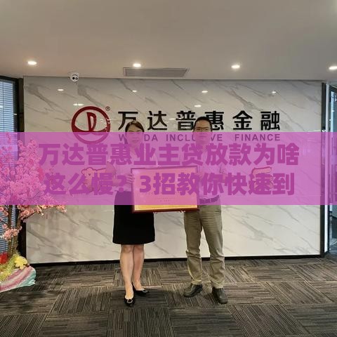 万达普惠业主贷放款为啥这么慢？3招教你快速到账