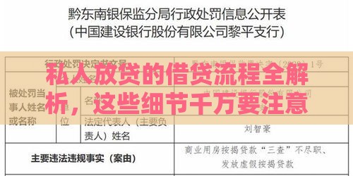 私人放贷的借贷流程全解析，这些细节千万要注意！
