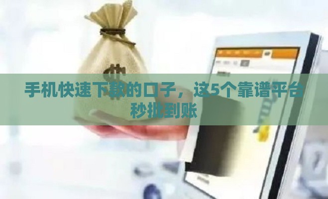 手机快速下款的口子，这5个靠谱平台秒批到账