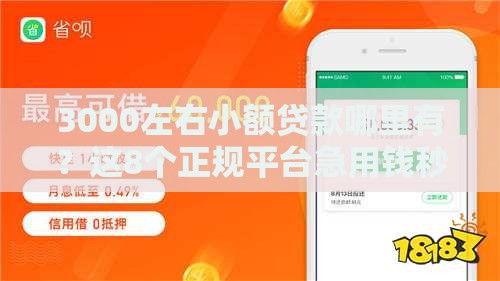 3000左右小额贷款哪里有？这8个正规平台急用钱秒到账！