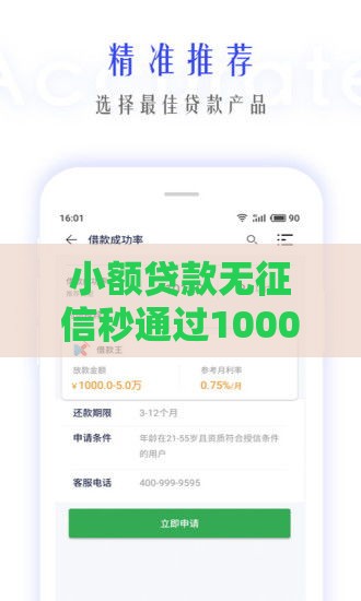 小额贷款无征信秒通过1000元？申请攻略全解析