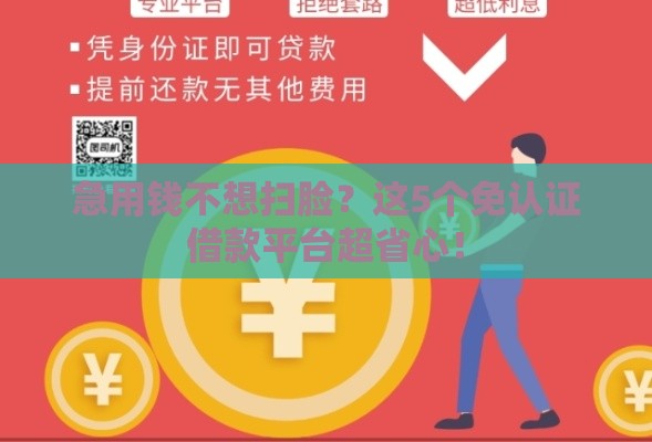 急用钱不想扫脸？这5个免认证借款平台超省心！