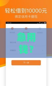 急用钱？试试这5个大额借款口子！额度高下款快