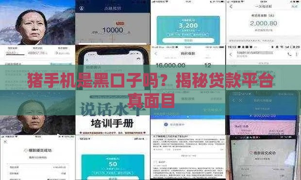 猪手机是黑口子吗？揭秘贷款平台真面目