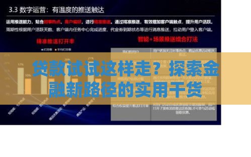 贷款试试这样走？探索金融新路径的实用干货