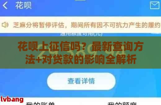 花呗上征信吗？最新查询方法+对贷款的影响全解析