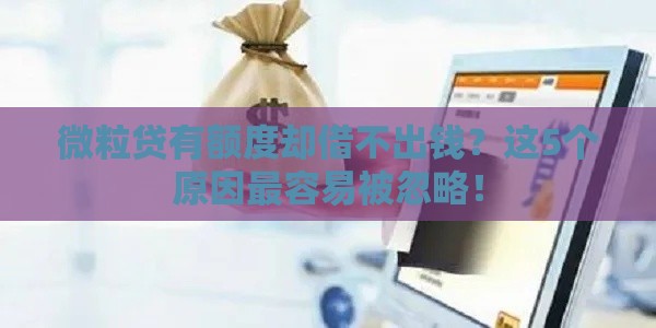 微粒贷有额度却借不出钱？这5个原因最容易被忽略！