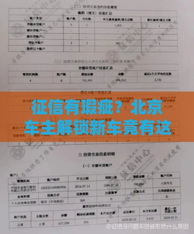 征信有瑕疵？北京车主解锁新车竟有这些新门道