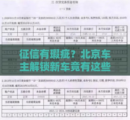 征信有瑕疵？北京车主解锁新车竟有这些新门道