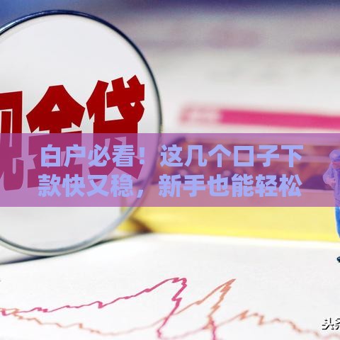 白户必看！这几个口子下款快又稳，新手也能轻松搞定