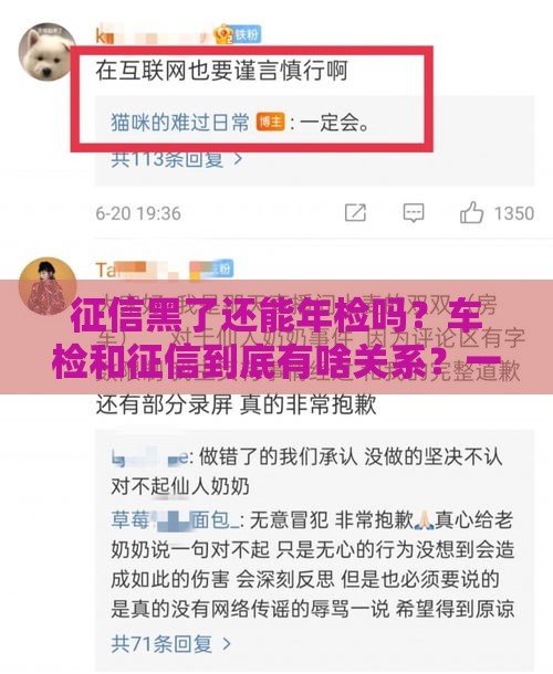 征信黑了还能年检吗？车检和征信到底有啥关系？一文说清！