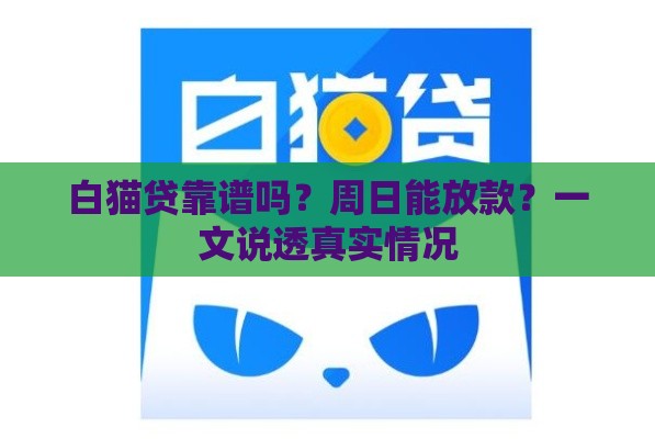 白猫贷靠谱吗？周日能放款？一文说透真实情况