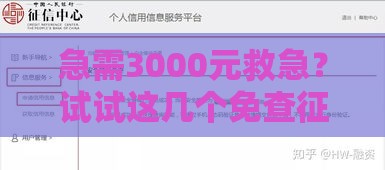 急需3000元救急？试试这几个免查征信的借款渠道！