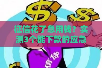 征信花了急用钱？实测3个能下款的应急借款方案！