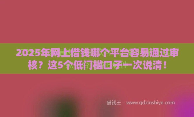 2025年网上借钱哪个平台容易通过审核？这5个低门槛口子一次说清！