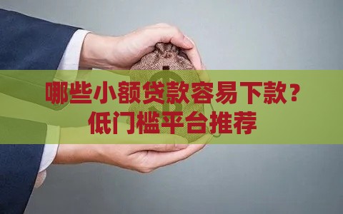 哪些小额贷款容易下款？低门槛平台推荐
